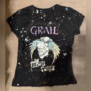 Authentic Grail Women’s Fitted Tour Tee Medium Hand Painted Rare Band Shirt